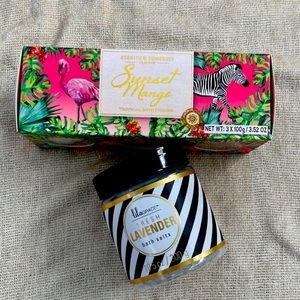 NWT Lavender bath salts and tropical bath fizzers— Time to relax!